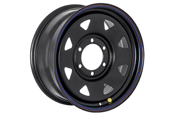 Диск усиленный стальной черный 6x139,7 8xR17 d110 ET+25 (треугольник мелкий)