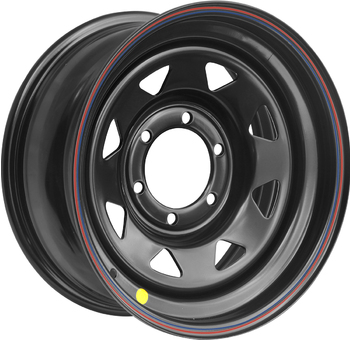 Диск усиленный стальной черный 6x139,7 7xR16 d110 ET0 (треугольник мелкий)