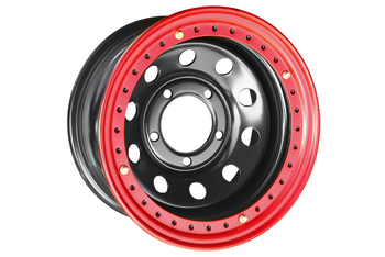 Диск усиленный Toyota Land Cruiser 100/105 стальной черный 5x150 8xR16 d113 ET-14 с бедлоком (красный)