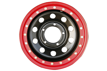 Диск усиленный УАЗ стальной черный 5x139,7 8xR15 d110 ET-19 с бедлоком (красный)