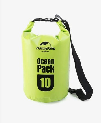 Гермомешок Naturehike Ocean Pack 10 л. (зелёный)