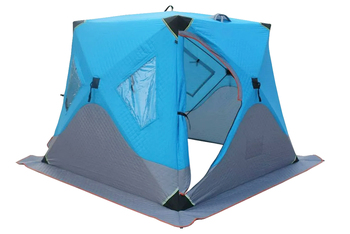 Палатка для зимней рыбалки TRAVELTOP (240*240*215) синяя с серым