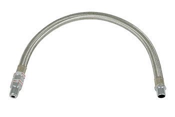 Шланг метализированый 50 см с обратным клапаном 3/8" (папа) х 3/8" (папа)