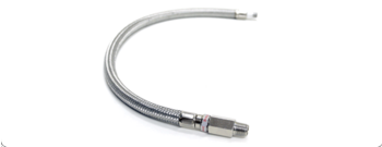 Шланг метализированый с клапаном 36" 1/4х1/4 папа/папа