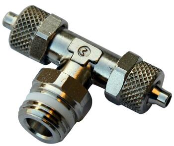 Соединение тройник 6/4-1/4 с упл.кольцом