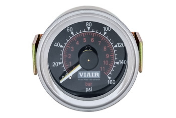 Манометр бортовой 2 стрелки 2" от 0 до 11атм чёрный