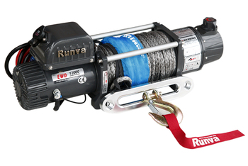Лебёдка электрическая двухскоростная 12V Runva EWD12000USR 5443 кг (синтетический трос)