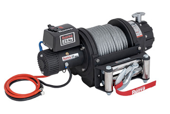 Лебёдка электрическая 12V Runva EWB25000S влагозащищенная, стальной трос
