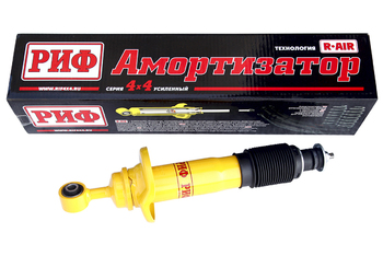 Амортизатор усиленный РИФ передний Nissan Navara D40/Pathfinder R51 штатный и лифт 0-50 мм