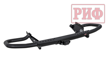 Бампер РИФ силовой задний Mitsubishi Pajero IV c квадратом под фаркоп