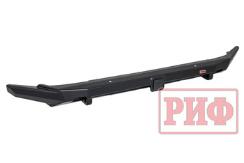 Бампер передний силовой/защита штатного бампера РИФ Renault Duster 2021+ с квадратом под фаркоп и защитой радиатора