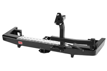 Бампер РИФ силовой задний УАЗ Патриот 2015+ с квадратом под фаркоп и калиткой стандарт