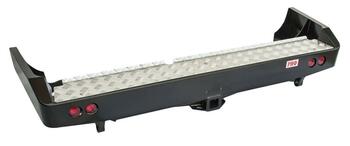 Бампер РИФ силовой задний Toyota Land Cruiser 80 с квадратом под фаркоп и фонарями