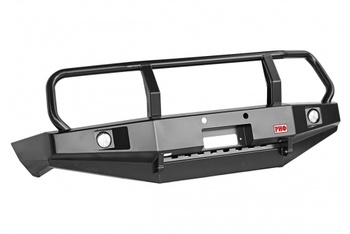 Бампер РИФ силовой передний Toyota Land Cruiser 100 до 2002 с доп. фарами и защитной дугой