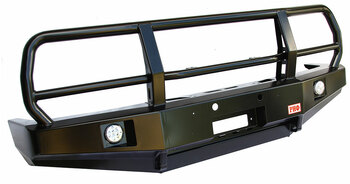 Бампер РИФ силовой передний Toyota Land Cruiser 80 с доп. фарами и защитной дугой