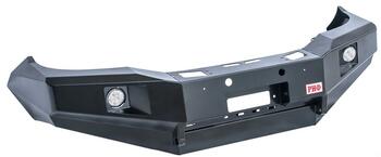 Бампер РИФ силовой передний Toyota Hilux 2012-2014 с доп. фарами и защитой бачка омывателя, на рестайлинг