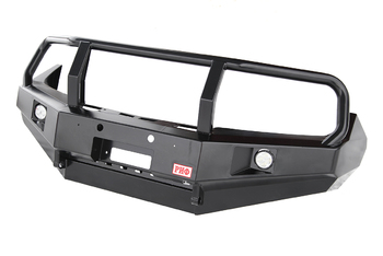 Бампер РИФ силовой передний Nissan Navara D40/Pathfinder R51 (2010-2014) с доп. фарами и защитной дугой