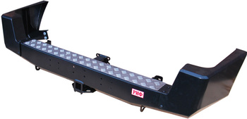 Бампер РИФ силовой задний УАЗ Патриот (2005-2014) с квадратом под фаркоп, лифт 65 мм