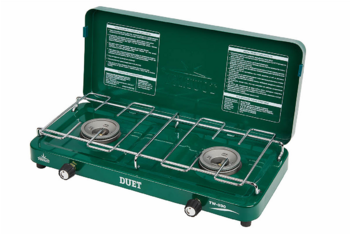 Плита газовая TOURIST DUET, портативная двухконфорочная, под бытовой газовый баллон