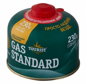 Баллон газовый резьбовой TOURIST STANDARD для портативных приборов 230 г.