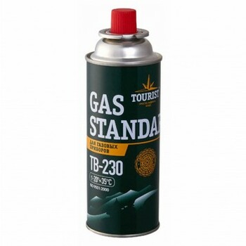 Баллон газовый цанговый TOURIST STANDARD для портативных приборов 230 г.