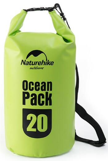Гермомешок Naturehike Ocean Pack  20 л. (зелёный)