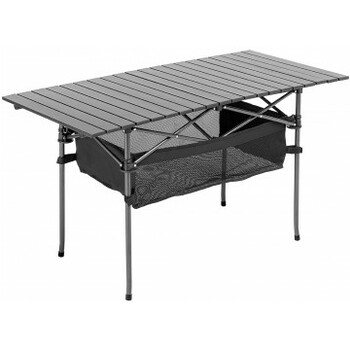 Стол складной Premier 120x55x65см., реечная столешница алюминий, с отделением под посуду