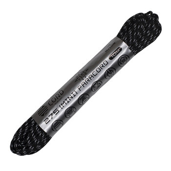 Паракорд 275 (мини) CORD nylon 10м световозвращающий (black)