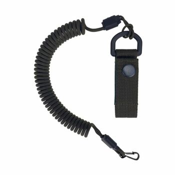 Страховочный тренчик CORD из паракорда с креплением на ремень и карабином (black)