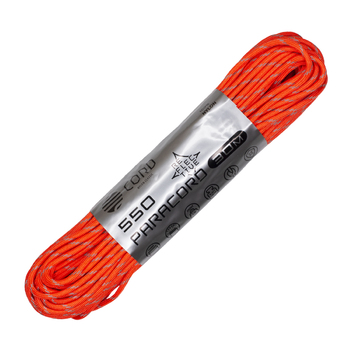 Паракорд 550 CORD nylon 30м световозвращающий (neon orange)