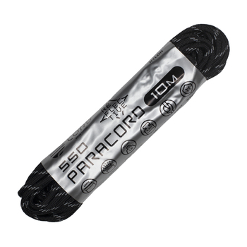 Паракорд 550 CORD nylon 10м световозвращающий (black)