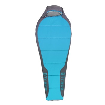 Мешок спальный BTrace Swelter L size Правый, (Серый/Синий) (ТК: -20C)