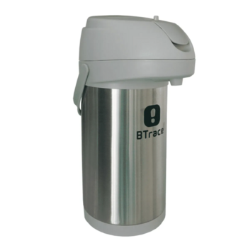 Термос BTrace с пневмонасосом 3500 мл, серебристый