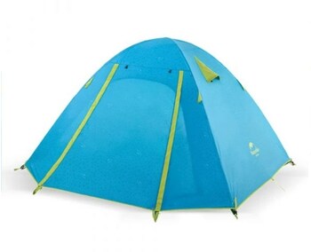 Палатка Naturehike P-Series 3-местная, алюминиевый каркас, голубая