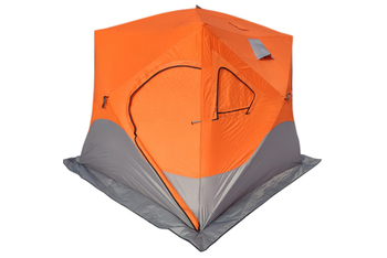Палатка для зимней рыбалки TRAVELTOP (240*240*210) оранжевая с серым