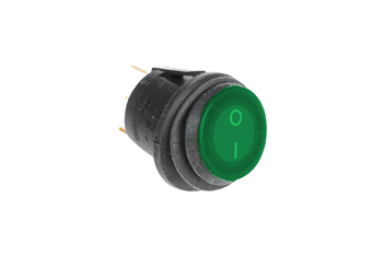Переключатель ВКЛ/ВЫКЛ, зеленый, круглый влагозащищенный