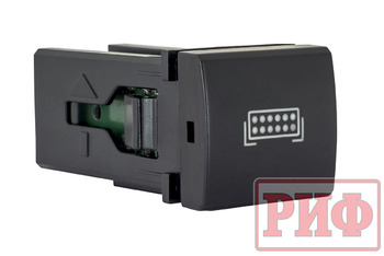 Кнопка ВКЛ/ВЫКЛ, голубой, FRONT LIGHTS TOYOTA 22x22