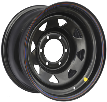 Диск усиленный стальной черный 6x139,7 8xR16 ET0 (треугольник мелкий) 1680-63910BL-0A17_U1