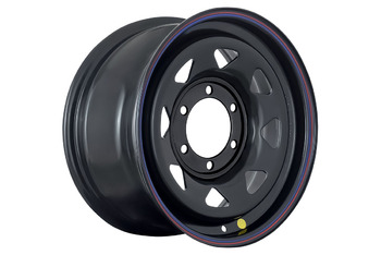 Диск усиленный Тойота Ниссан стальной черный 6x139,7 8xR16 d110 ET+30 (треуг. мелкий) (уценка) 1680-63910BL+30A17X_U1