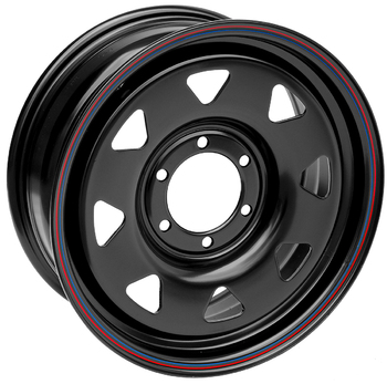 Диск усиленный Тойота Ниссан стальной черный 6x139,7 7xR17 d110 ET+30 (треуг. мелкий)(уценка)