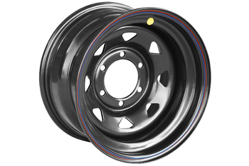 Диск усиленный Тойота Ниссан стальной черный 6x139,7 8xR15 d110 ET-19 (треуг. мелкий) (уценка) 1580-63910BL-19A17_U1