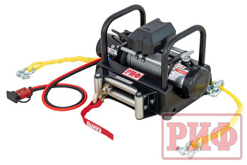 Лебёдка переносная РИФ 12000 c площадкой и проводами (стальной трос)