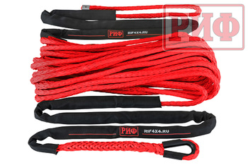 Трос для лебёдки синтетический РИФ 12 мм/26 м, красный