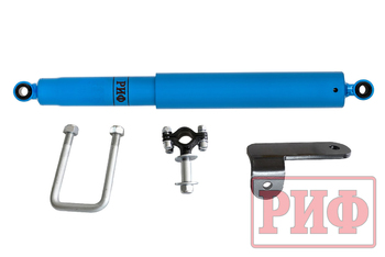 Демпфер РИФ рулевой с кронштейнами УАЗ Патриот, Пикап, Карго до 2019 лифт 30-50 мм SD29P