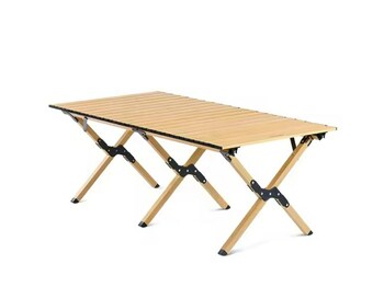 Стол туристический Naturehike Star Jane L01 складной, 117х60х44 см, с Х-образными ножками, бежевый