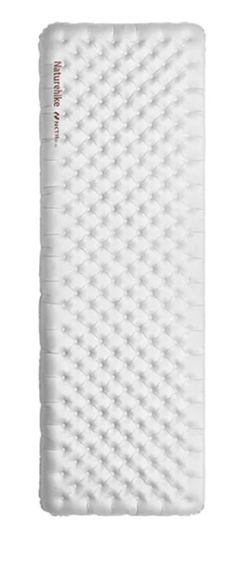 Коврик надувной Naturehike 196х64х12 см, серебристый карбон