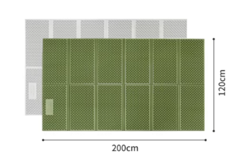 Коврик туристический Naturehike двойной 200х120х1.8 см. IXPE, зеленый