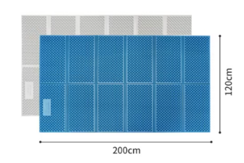 Коврик туристический Naturehike двойной 200х120х1.8 см. IXPE, голубой