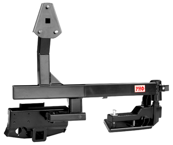 Калитка РИФ с фаркопом в штатный бампер Toyota Land Cruiser 200 2008-2015 под нештатное колесо, с подсветкой номера