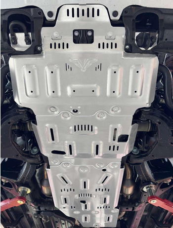 Защита Falcon радиатора, картера, РК, КПП для Toyota Land Cruiser 300 (бензин), алюминий, 8 мм